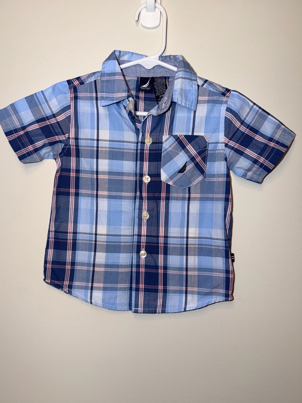 NAUTICA Baby Blue Cotton Button Down Shirt